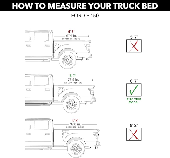 Gator FX Hard Quad-Fold Truck Bed Tonneau Cover | 8828327 | Fits 2015 - 2020 Ford F-150 (incl. Raptor) 6' 7" Bed (78.9")