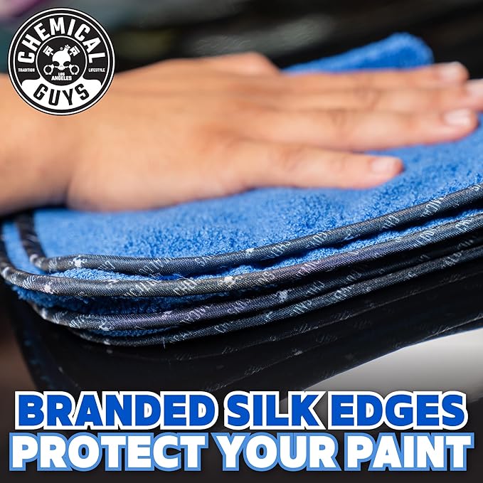 Chemical Guys Professional Grade Premium Microfiber Towels - Blue, 16" x 16", Ultra-Soft and Scratch-Free Car Detailing Cloths for Cars, Trucks, Motorcycles, and More - 12 Pack