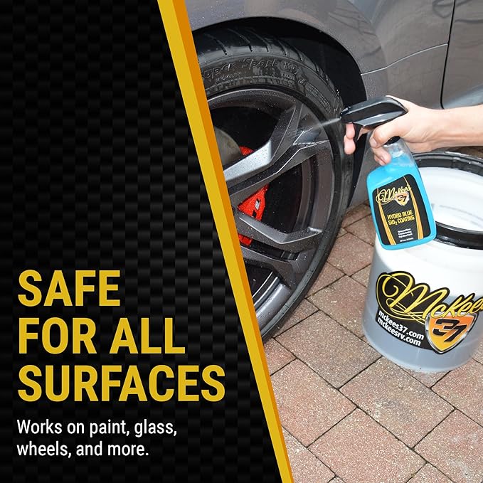 McKee's 37 - Hydro Blue SiO2 Coating | Ceramic Coating for Cars, Easy Protection & Shine Spray for Paint, Glass, Wheels, Chrome & Trim (5 gal)