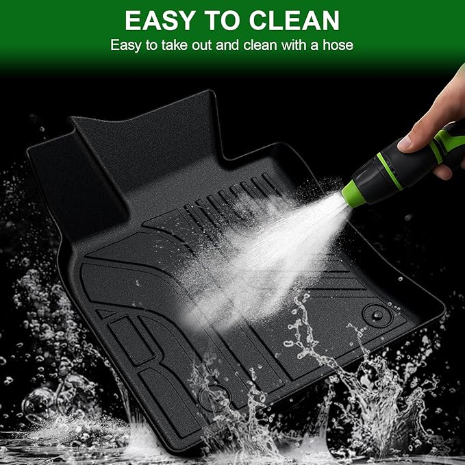 Floor Mats for 2018-2024 Toyota Camry FWD Only (Not Fit Hybrid or AWD), Rubber All Weather Protection Interior Floor Liners Door Sill Guards for Toyota Camry L/LE/SE/TRD/XLE/XSE Accessories