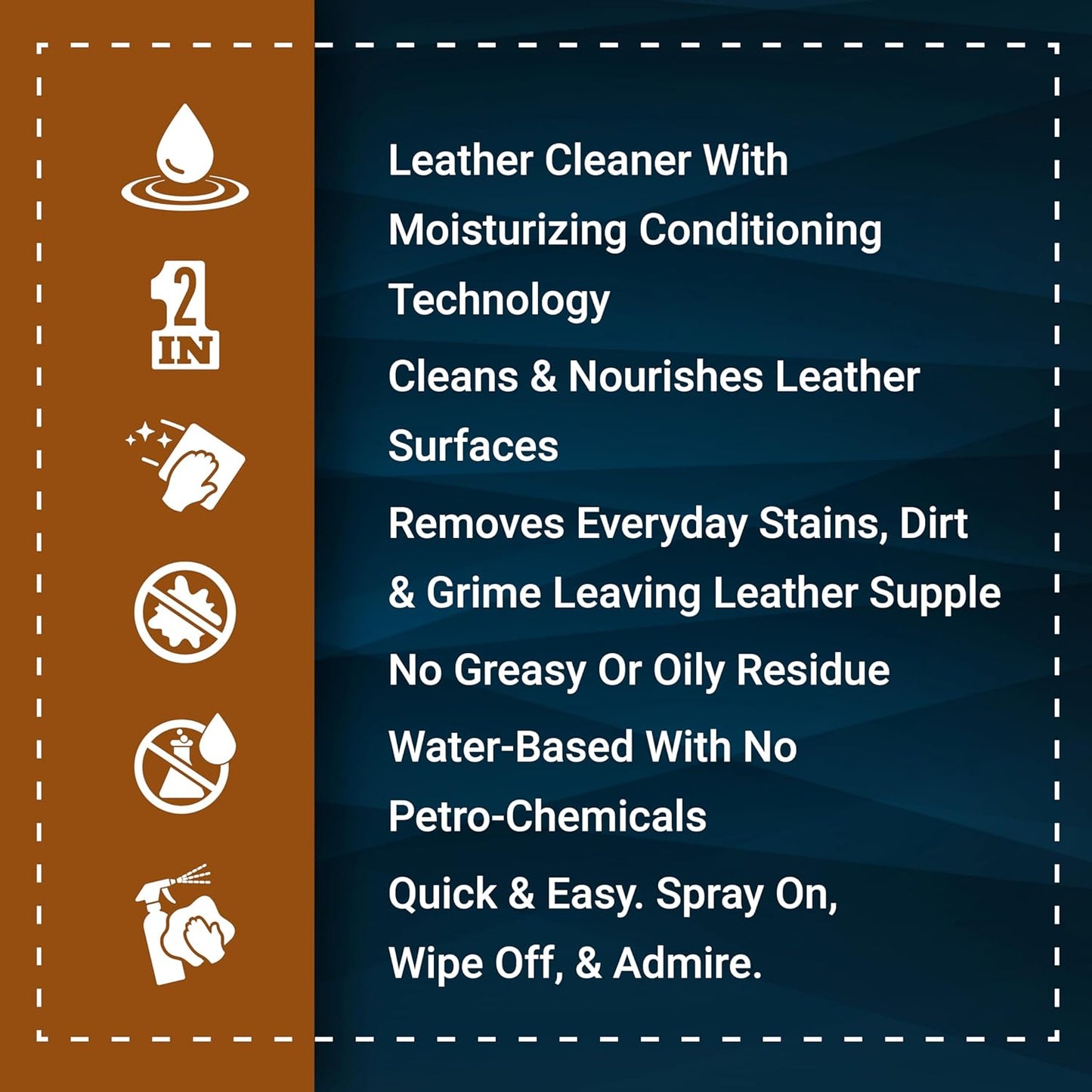 Bling Sauce Platinum: Leather Sauce, 2 in 1 Cleaner and Conditioner for Interior Leather Surfaces, Cars, Trucks, Motorcycles. Nourish Your Leather without the Greasy Look/Feel, Spray On-Wipe Off. 24oz