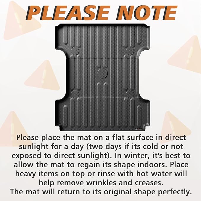 TripleAliners Truck Bed Mat Compatible with 2002-2018 Dodge RAM 1500 & 2002-2025 Ram 2500/3500 & Ram 1500 Classic 2019-2024 Accessories 6'4" Custom Fit All Weather Protection TPE Heavy Duty Bed Liners