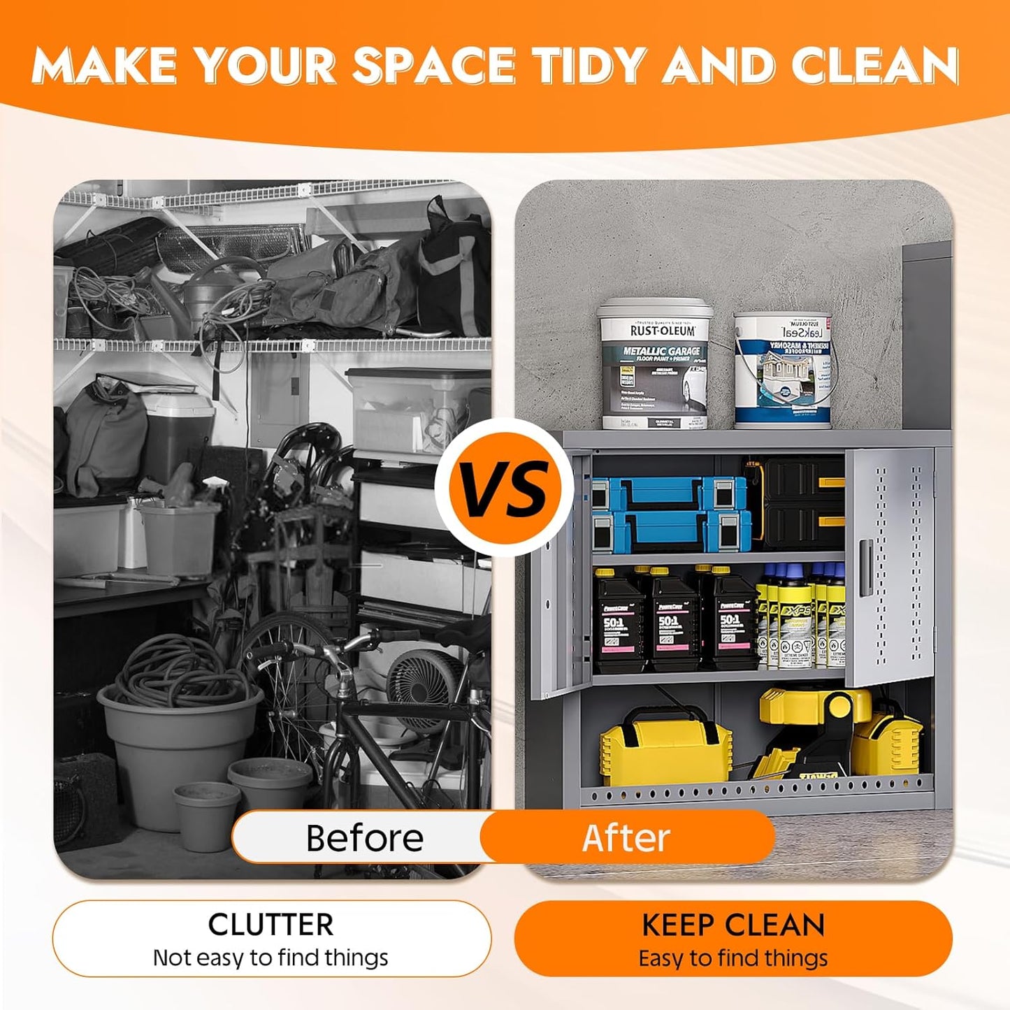 Metal Wall Storage Cabinet with Adjustable Shelf Steel Wall Mounted Garage Storage Cabinet with Doors for Basement Utility Room Warehouse Kitchen