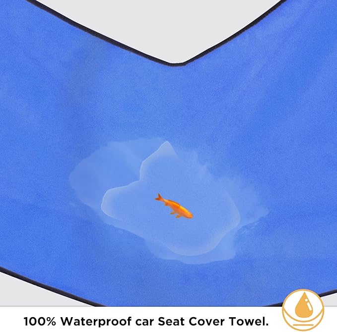 Waterproof Seat Cover Towel, 2PCS Premium Sweat Carseat Protector, Perfect for Universal Anti-Slip Car Truck SUV Seat, Great for Surfing Yoga Gym Workout, Royal Blue
