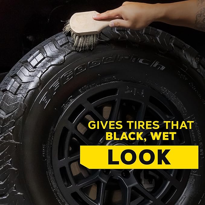 Meguiar's Ultimate Insane Shine Tire Spray - Premium Tire Dressing that Delivers a Lasting High Gloss Wet Look and is Easy to Use; Advanced Tire Shine that Bonds for a Long-Lasting Finish, 16 Oz Spray