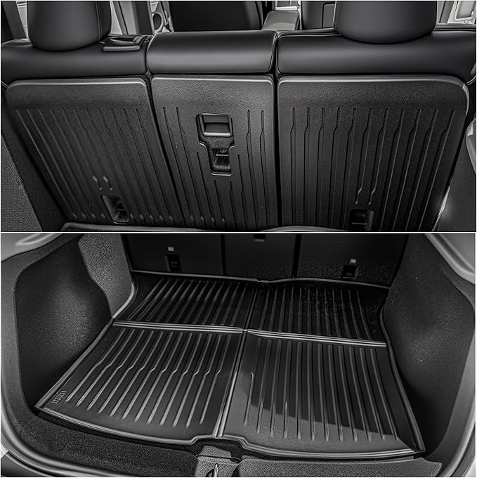 YITAMOTOR Floor Mats Fit for Model Y Juniper 5-Seater (NOT for 7-Seat), 9PCS TPE All-Weather Car Mats Full Set Interior Accessories with 1st & 2nd Row, Back Seat Mats and Cargo Liner