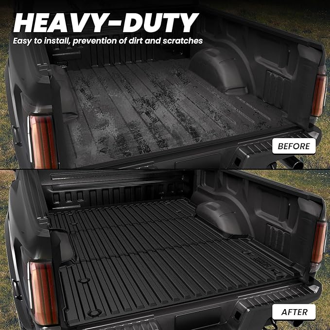 LASFIT Bed Mat for Toyota Tundra 2022-2026 6.5FT/6.5' Truck Bed, All Weather 6.5 FT Bed Liner for Toyota Tundra 2026 2025 2024 2023 2022 Accessories TPE Trunk Mat Cargo Mat (Not Fit Drop-in Liners)