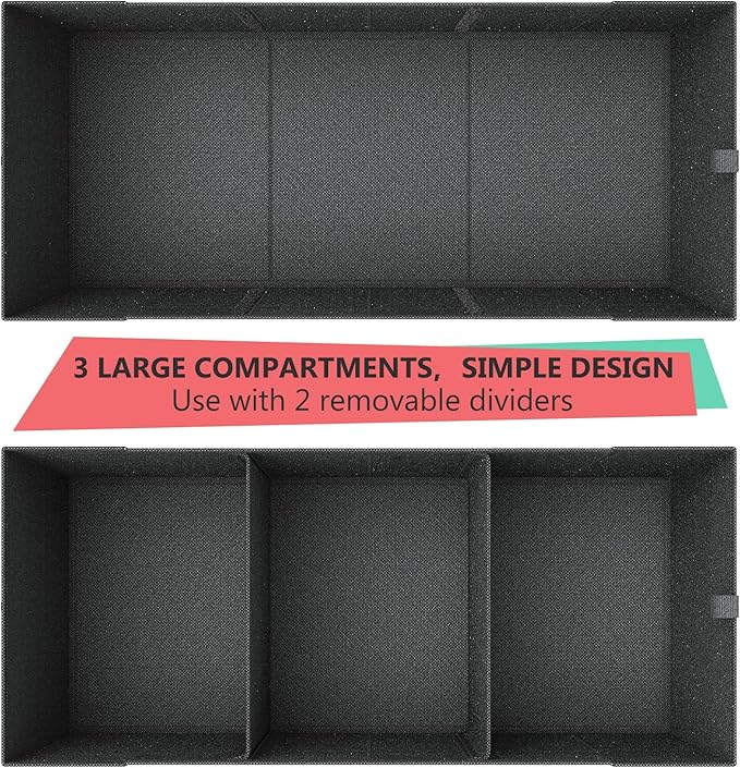 MIU COLOR Trunk Organizer, Car Trunk Organizer, Non-Slip Bottom, Sturdy Storage Organizer for SUV, Sedans, Van, Jeep, Grocery, Large 3 Compartments Car Organizer for Women, Flamingo 31.9"×12.6"×10.6"