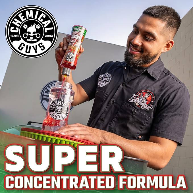 Chemical Guys Watermelon Snow Foam Car Wash Soap - High-Suds pH-Balanced Shampoo for Foam Cannons or Bucket Washes - Safe on Wax, Sealants & All Finishes - 128 oz (1 Gallon)