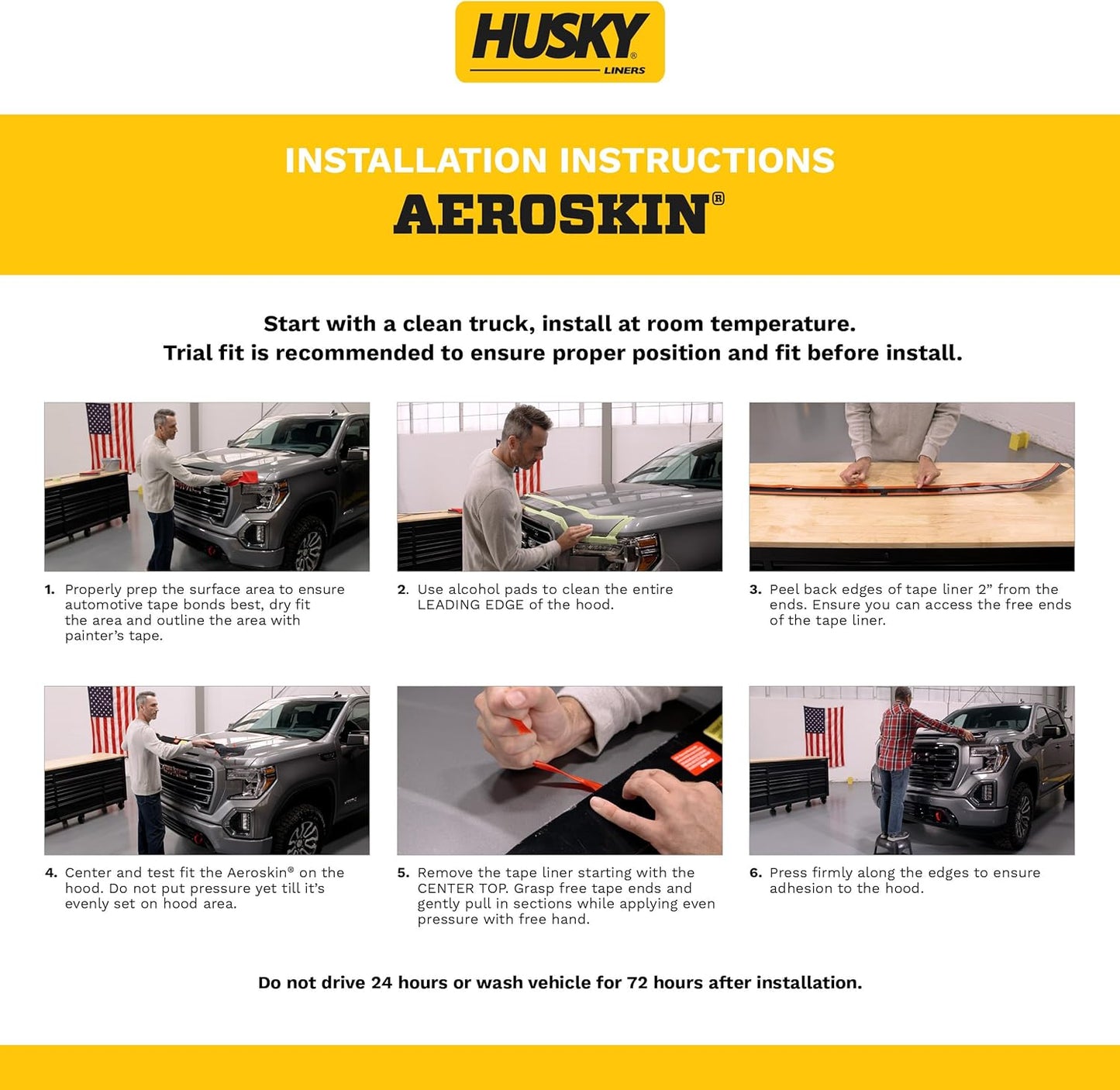 Husky Liners Aeroskin Hood Protector | Fits 2020-2022 Ford Escape | Low Profile Deflector/Bug Shield - 1 pc., Smoke | 2842182