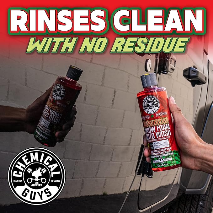 Chemical Guys CWS20816 Watermelon Snow Foam Car Wash Soap, (Works with Foam Cannons, Foam Guns or Bucket Washes) Safe for Cars, Trucks, Motorcycles, RVs & More, 16 fl oz, Watermelon Scent