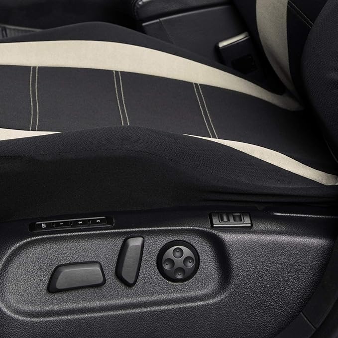 AUTOYOUTH Auto Car Front Seat Covers Bucket Seat Cover Automotive Universal Fit for Sedan Truck Trend Car Accessories - Beige