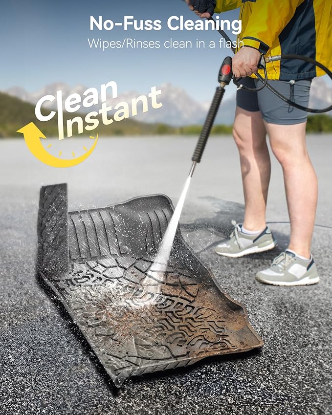 3W Floor Mats & Cargo Liner Fit for 2021 2022 2023 2024 2025 Ford Bronco 2 Door All Weather TPE Car Accessories Custom Fit Floor Liner and Full Set Car Mats (Not for Bronco Sport & Rubberized Floor)