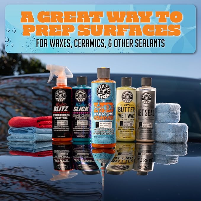 Chemical Guys Heavy Duty Water Spot Remover Gel for Paint, Glass, and Metal - Safely Removes Mineral Stains and Water Marks from Cars, Trucks, Motorcycles, RVs, and More - 16 oz
