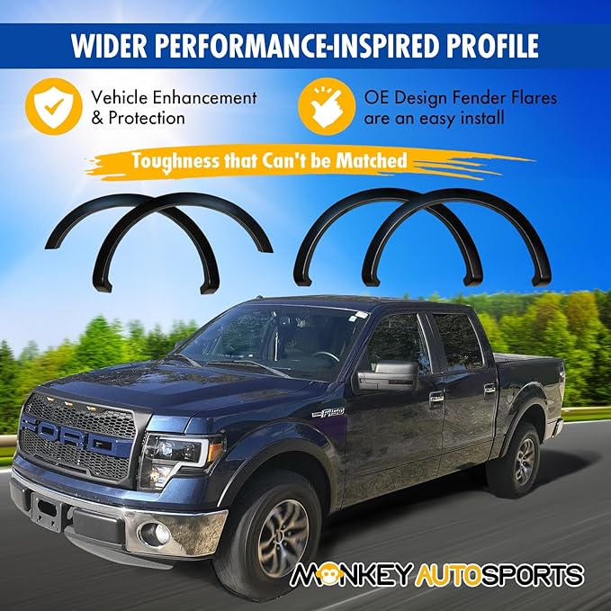 Ford F150 Factory/OE Design Fender Flares. Set of 4