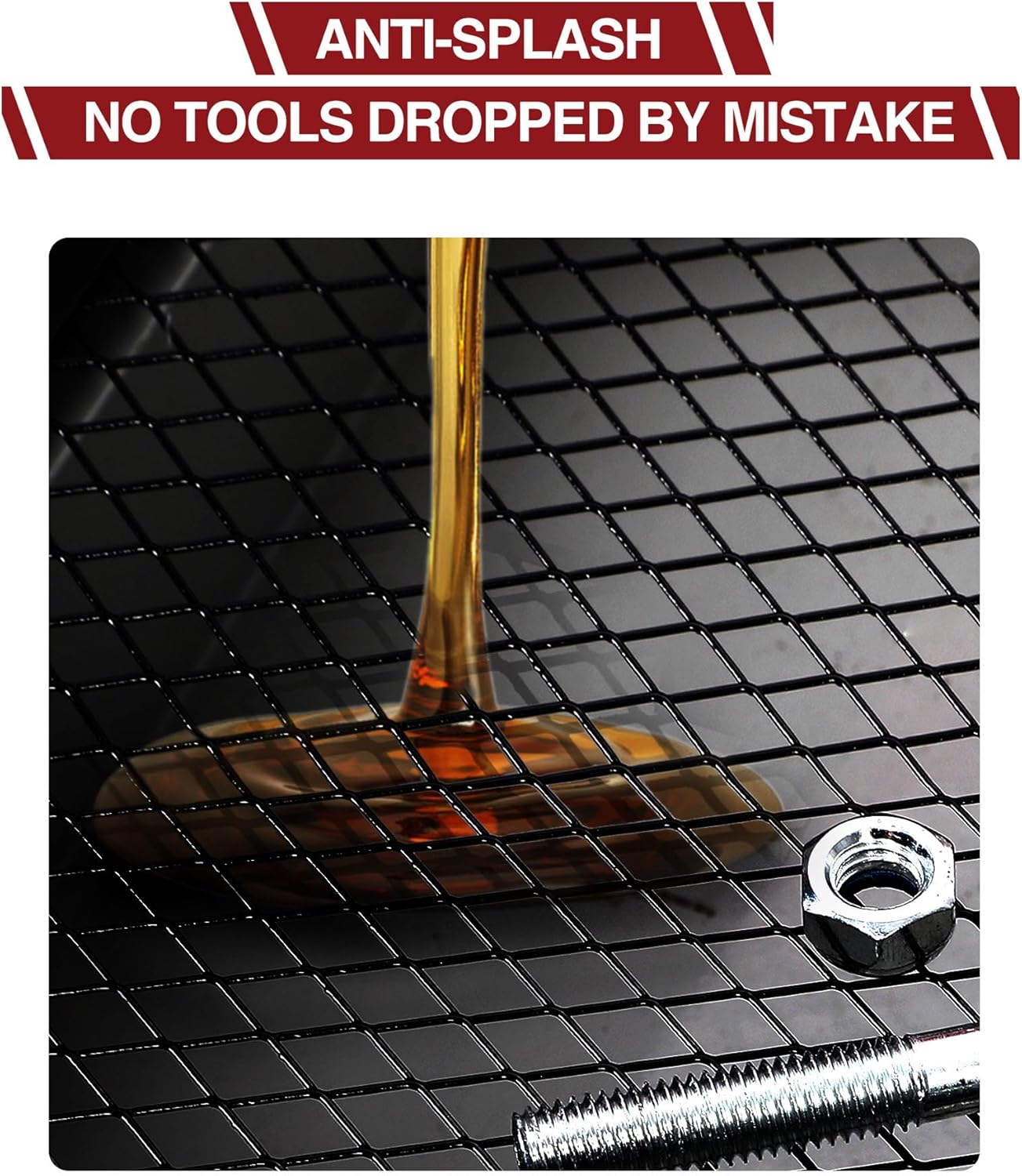 DEXSO 15 Gallon Oil Drain Pan with Hand Pump & 8 Ft Hose, 57L Low Profile & T Foldable Handle Oil Drain Cart for Truck Cars SUVs