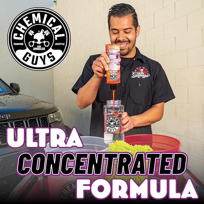 Chemical Guys CWS21564 Sticky Snowball Ultra Snow Foam Car Wash Soap (for Foam Cannons, Foam Guns or Bucket Washes) for Cars, Trucks, Motorcycles, RVs & More 64 fl oz (Half Gallon) Cherry Scent