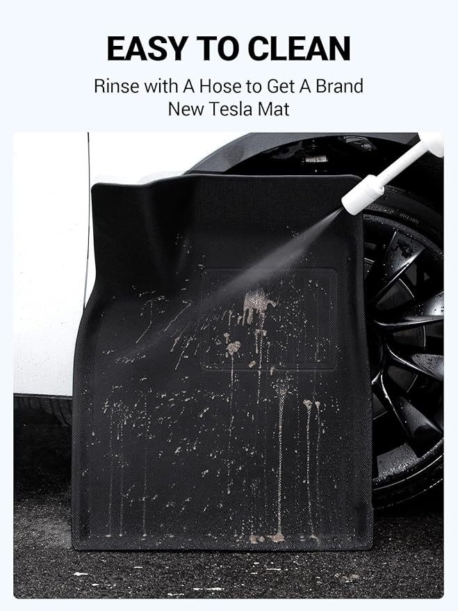 BASENOR 10PCS Tesla Model X Floor Mats 7-Seater All Weather Cargo Liner Mat XPE Car Mats Anti-Slip Trunk Mat Back Seat Cover Model X Plaid Accessories 2022-2026