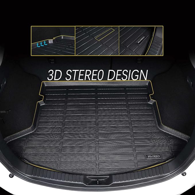 KELCSEECS Cargo Liner for Ford Escape 2013 2014 2015 2016 2017 2018 2019 All Weather Trunk Liner Cargo Mat (Trunk Mat)-Black Accessories