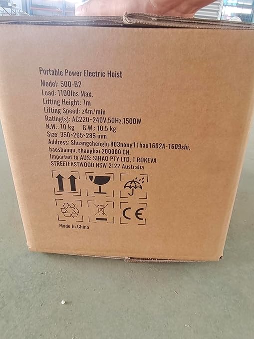 VEVOR 2-in-1 Electric Hoist Winch, 1100 lbs Capacity, 1500W Portable Power Winch Crane, 22.9 ft Lifting Height, 13 ft/min with Wireless Remote Control, for Garage, Warehouse, Factory Lifting Towing