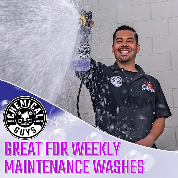 Chemical Guys Extreme Bodywash & Wax Foaming Car Soap – High Foaming Grape Scent Formula for Foam Cannons, Guns or Buckets – Safe Shine and Protection for Cars, Trucks, Motorcycles and RVs, 16 oz