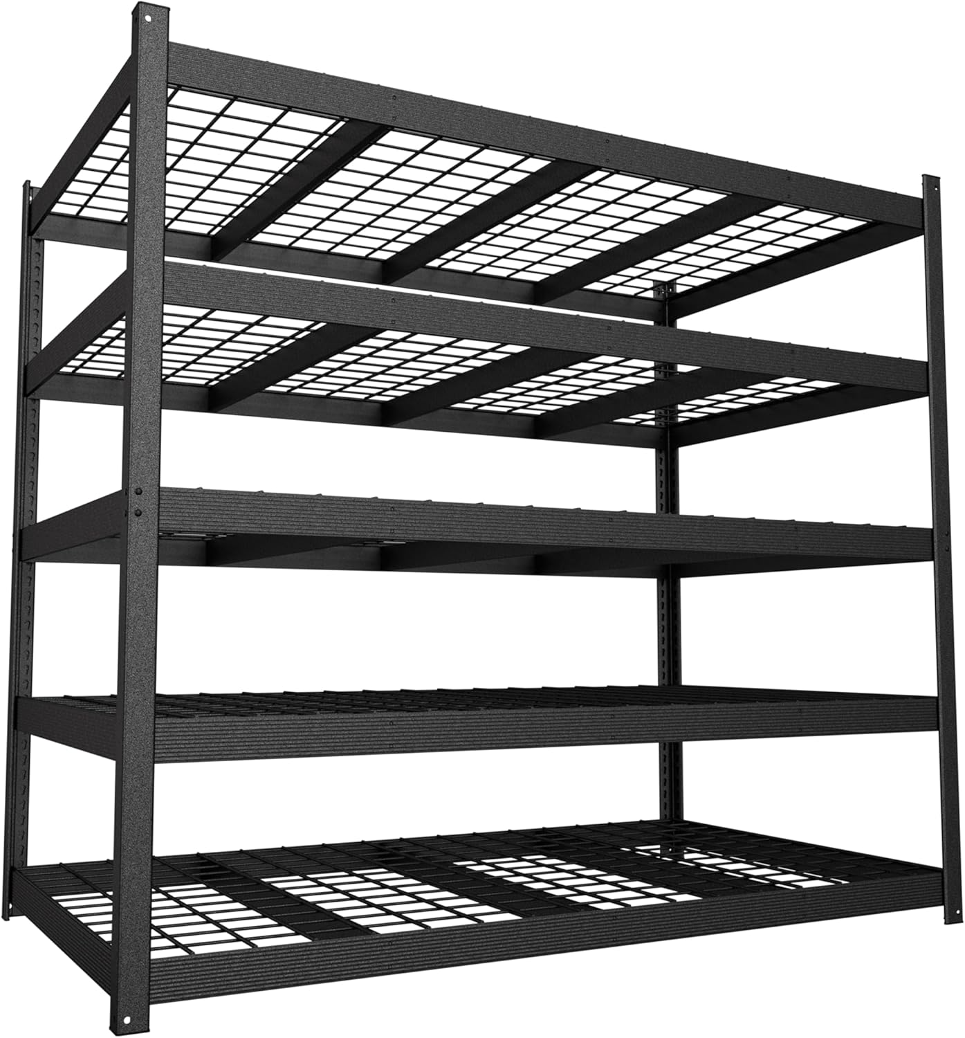 MUPATER 59.84”W × 24.02”D × 71.65”H Heavy Duty Metal Storage Shelves, 3000 LBS Utility Shelf Racks with 5-Tier Adjustable Shelves, Garage Shelving Unit for Warehouse, Garage, Kitchen