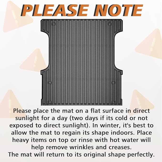 TripleAliners Truck Bed Mat Compatible with 2022 2023 2024 2025 2026 Toyota Tundra Accessories CrewMax 5.5FT Vehicle Perfectly Flush All Weather Protection TPE Heavy Duty Pickup Car Bed Cargo Mat