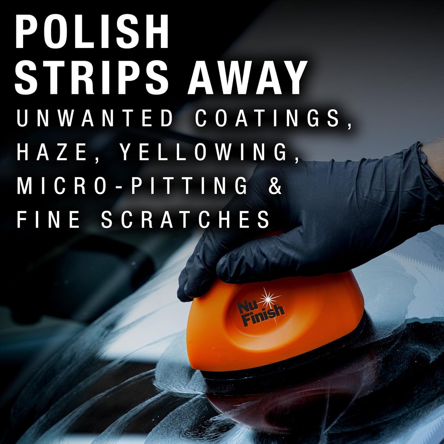 Nu Finish Glass Restore & Repel Kit, Two Step Regimen for Car Windshield, Includes Polishing Compound, Ceramic Sealant, Precision Applicator Tool, and 2 Reusable Sponges