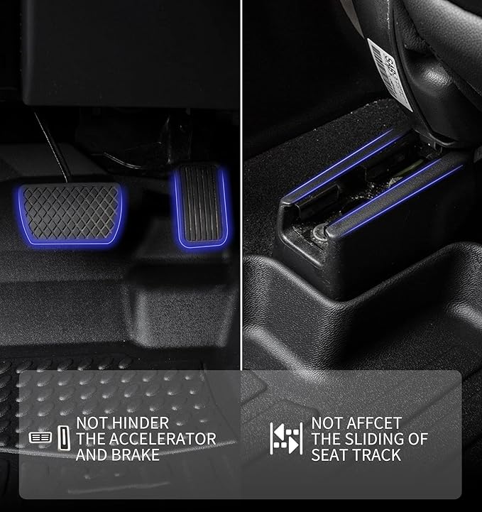 KELCSEECS Floor Mats Custom for Ford Escape& C-max 2013 2014 2015 2016 2017 2018 2019 Car Mats All Weather Mats Heavy Duty Automotive Floor Liners Front& Rear Row Ford Escape Accessories Black