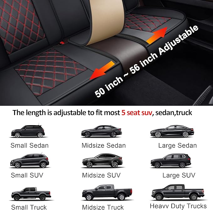 MIROZO Seat Covers for Car,Waterproof Seat Cover Full Set Vehicle Cushion Cover Automotive Seat Protector Breathable Universal Fit for Most Sedan, Truck and SUV for Tacoma Rogue CX5 Chevy