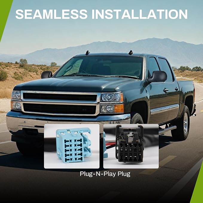 AUTOSAVER88 Towing Mirrors Compatible with 2003-2006 Chevy Silverado GMC Sierra, Power Adjustable Heated Side Tow Mirror for 03-06 Suburban Avalanche Tahoe with Turn Signal Pair Set