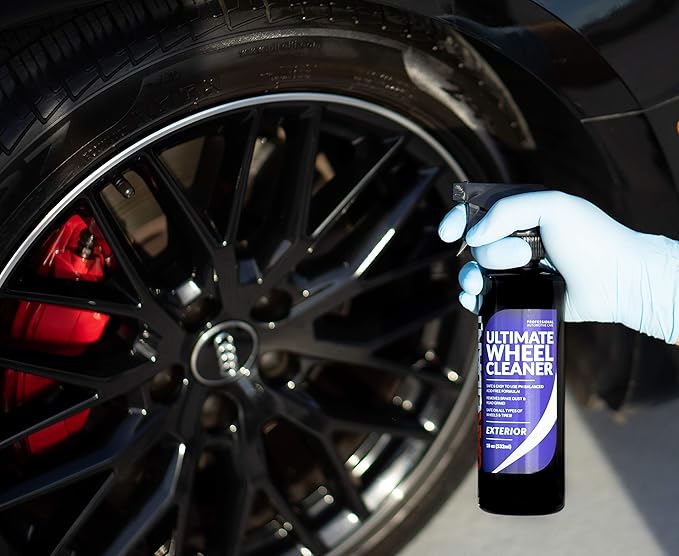 Carfidant Wheel Cleaner and Tire Cleaner – Safely Formula Quickly Removes Brake Dust, Grime & Dirt - Rim Cleaner Spray Safe for Alloy, Aluminium, Chrome and Tires- pH Neutral Solution – 17 fl Oz