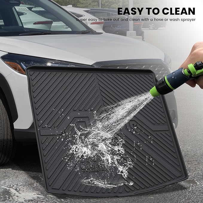 LASFIT Cargo Mat for Toyota Corolla Cross 2022-2026(Fit AWD Not Fit FWD), Custom Fit All-Weather TPE Rubber Trunk Mat for Toyota Accessories, Waterproof, Easy to Clean, Black