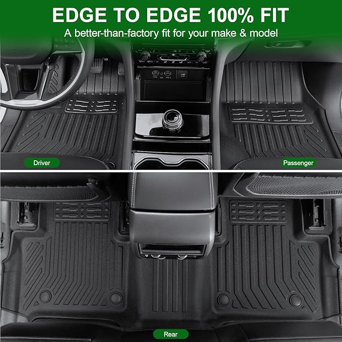 Floor Mats for 2022-2024 2025 Jeep Grand Cherokee, TPE All Weather Interior Car Floor Liners Door Sill Guards for Grand Cherokee Accessories (Include 4xe Not for L or WK)