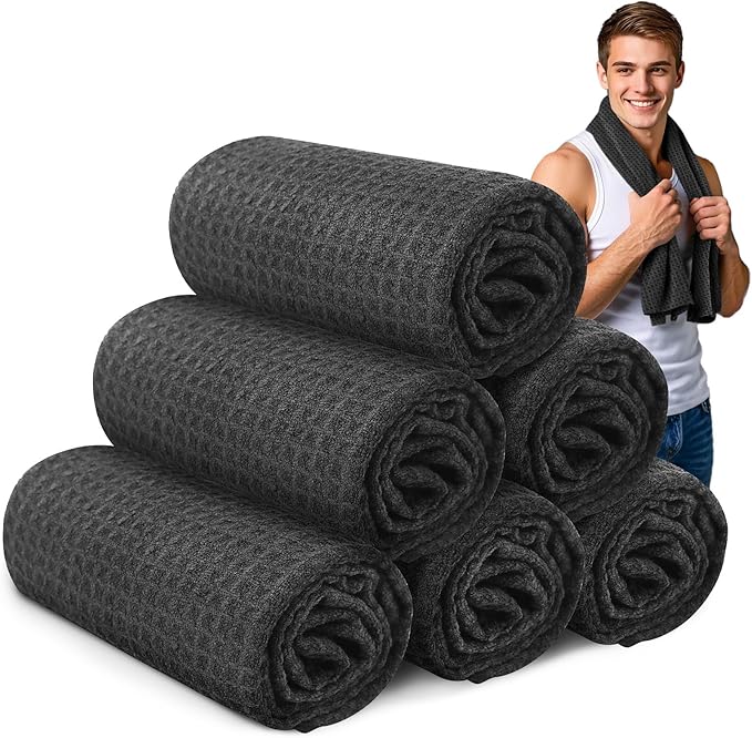 Microfiber Gym Towels for Showering Working Out Quick Dry Negative ions Large Middle Small Sizes Lightweight Gym Towel for Men Women Tennis Sports Towels for Body Hot Yoga Fitness Essentials