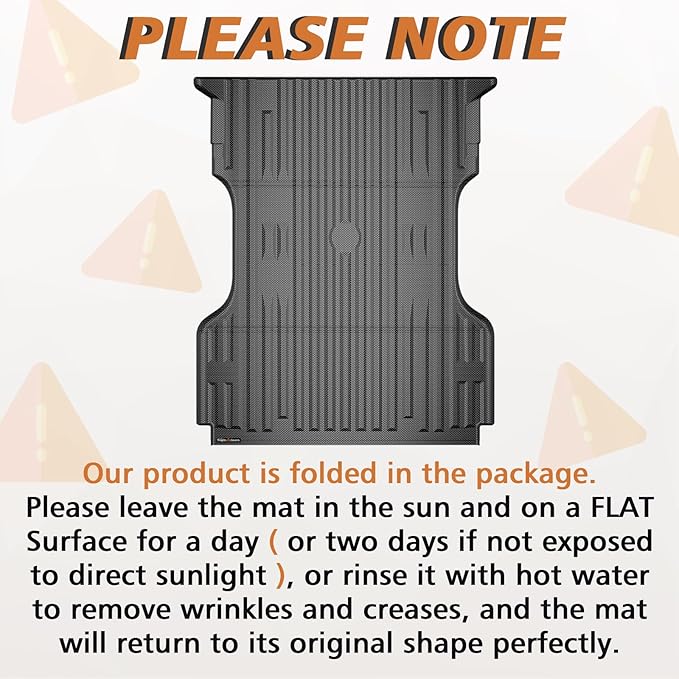 TripleAliners Truck Bed Mat Compatible with 1999-2016 Ford Super Duty F250/F350/F450 Accessories 6.8FT Vehicle Perfectly Flush All Weather Protection TPE Heavy Duty Pickup Bed Liner Cargo Mat