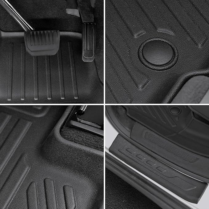 Floor Mats for 2022-2024 2025 Jeep Grand Cherokee, TPE All Weather Interior Car Floor Liners Door Sill Guards for Grand Cherokee Accessories (Include 4xe Not for L or WK)