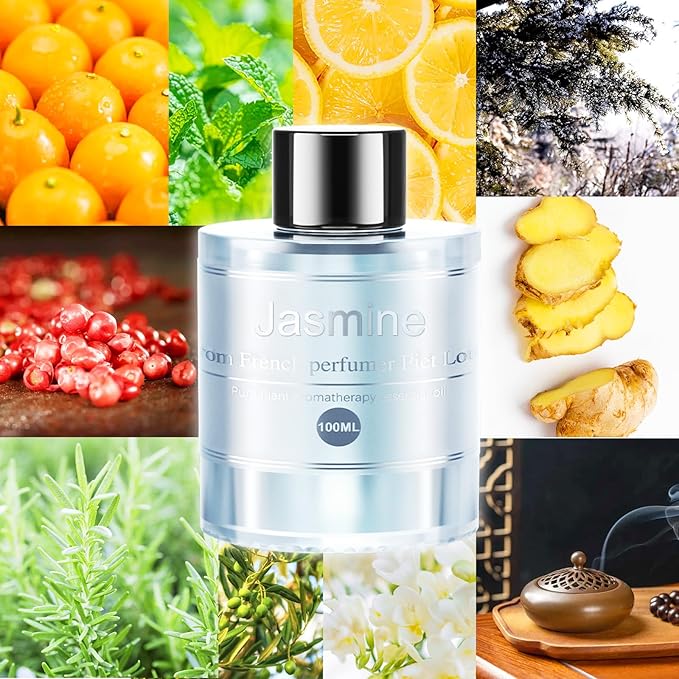 Smart Car Air Freshener Refill, CO01/Smart Dedicated Perfume, 3.5OZ Car Diffuser Essential Oil Lasts for 4-8 Months, Made of Natural Plant Extracts, Jasmine