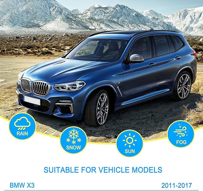 CJPPPZIW® Windshield Wipers-26"+20"+13" Replacement for 2011 2012 2013 2014 2015 2016 2017 BMW X3 Premium All-Season Front and Rear Wiper Blades,Original Factory Quality(Pack of 3)