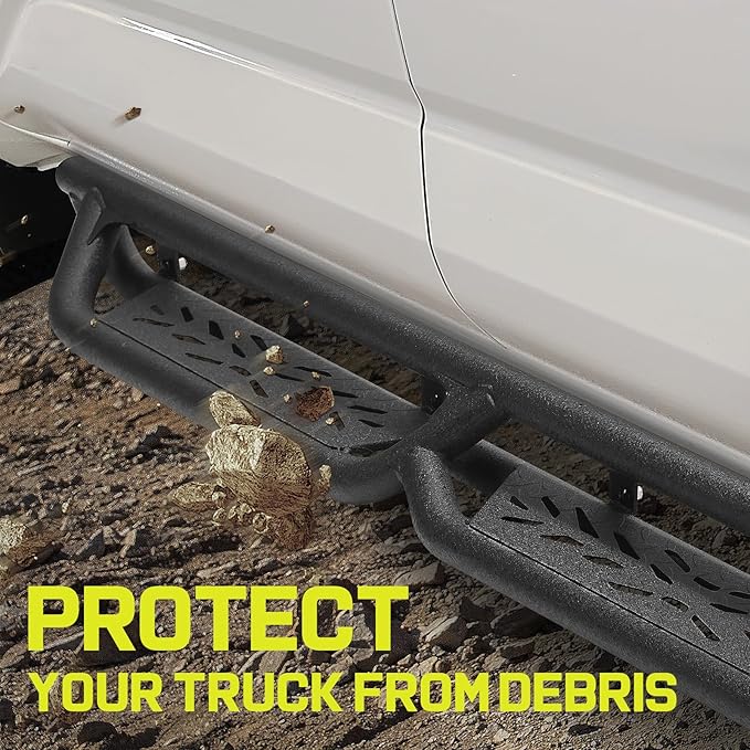 BINARY STAR Running Boards Compatible with Vehicle 2007-2018 Chevy Silverado/GMC Sierra 1500 Crew Cab, 07-19 Silverado/Sierra 2500 3500 Crew Cab. Truck Step Bars Nerf Bars, Bed Access Side Steps.