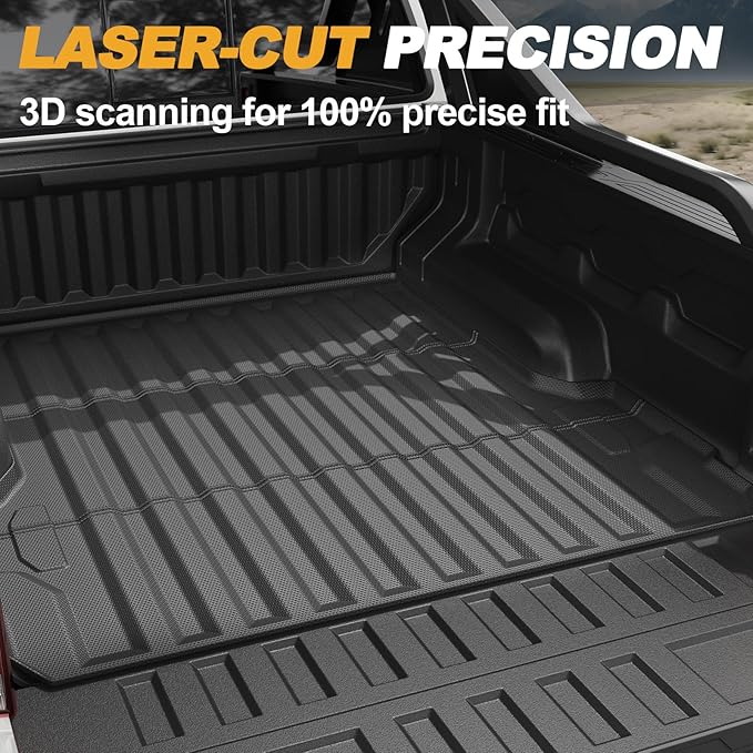 Bed Mat for 2026 2025 2024 Toyota Tacoma, All Weather Truck Bed Liner for 2026 2025 Toyota Tacoma Accessories, 5FT TPE Cargo Liner Truck Mat