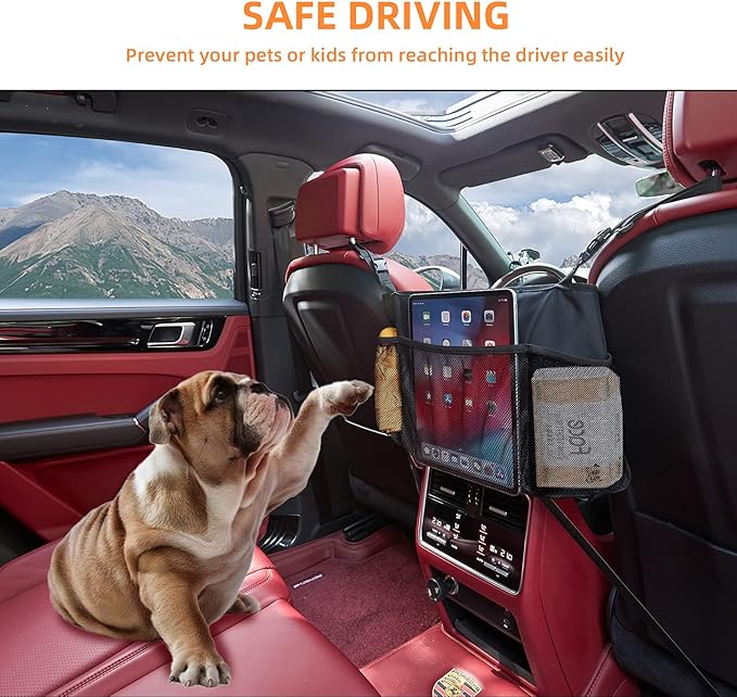 WLLWOO WLLWOO Car Net Pocket Handbag Holder Between Seats Back Storage Organizer Purse Holder for Console Front Seat Storage Barrier