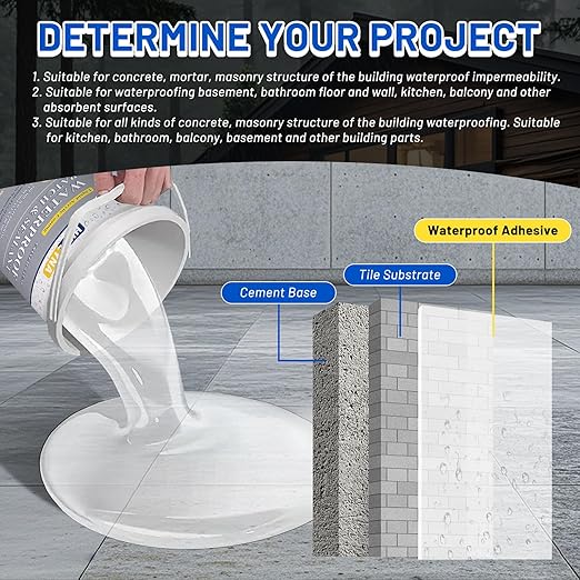 Invisible Waterproof Agent, 1.32 Gal Hupeyna Waterproof Sealant, Waterproofing Glue, Anti-Leakage Repairing Transparent Water Proof Coating Agent, Indoor and Outdoor Coating Liquid Rubber Sealant