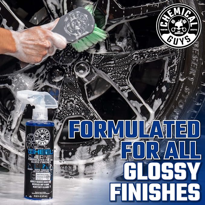 Chemical Guys Signature Series Wheel Cleaner - Safe for Gloss Finishes, Chrome, Painted, Powder-Coated, and Clear-Coated Wheels - Removes Brake Dust and Road Grime - 16 oz