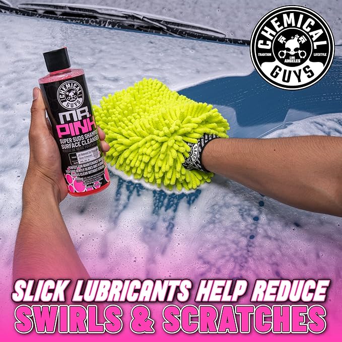 Chemical Guys Mr. Pink Car Wash Soap - 64 oz Super Suds Auto Shampoo for Cannon, Blaster, or Bucket Wash - pH Balanced, Safe on Wax, Sealant, Ceramic, and Clear Coat Finishes