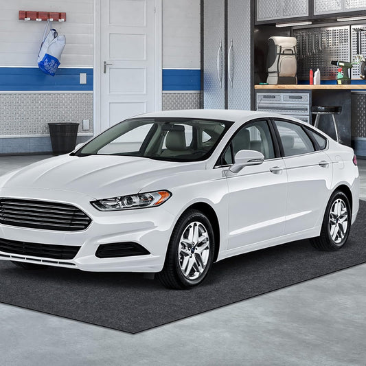 Oil Spill Mat, 7.4 x 17 Ft, Premium Absorbent Oil Pad. Contains Liquids, Protects Garage Floor from Spills, Drips, Splashes and Stains. Washable, Reusable, Waterproof Rubber Parking Mats