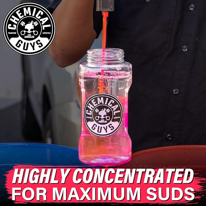 Chemical Guys Maxi Suds II Foaming Car Wash Soap – High Foaming Cherry Scent Shampoo for Foam Cannons, Guns or Buckets – Gentle Wash Safe for Cars, Trucks, Motorcycles and RVs, 64 oz