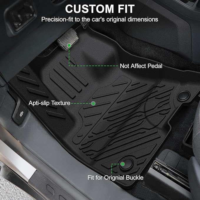 Floor Mats for 2022-2026 Ford Maverick (Only Hybrid Models), TPE All Weather Protection Interior Car Floor Liners Door Sill Guards for 2025 Maverick Hybrid Accessories