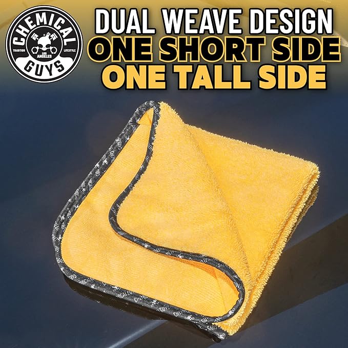 Chemical Guys Professional Grade Premium Microfiber Towels, Gold, 16 Inch x 16 Inch, Pack of 12 - Safe for Car Wash, Detailing, Waxing, Polishing, Home Cleaning, Pet Drying, Boats, and Motorcycles