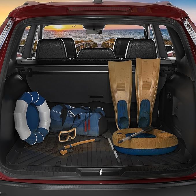 OEDRO Cargo Mat Fit for 2015-2025 Ford Edge, TPE Custom Fit All Weather Protection Edge Cargo Trunk Liner, Black